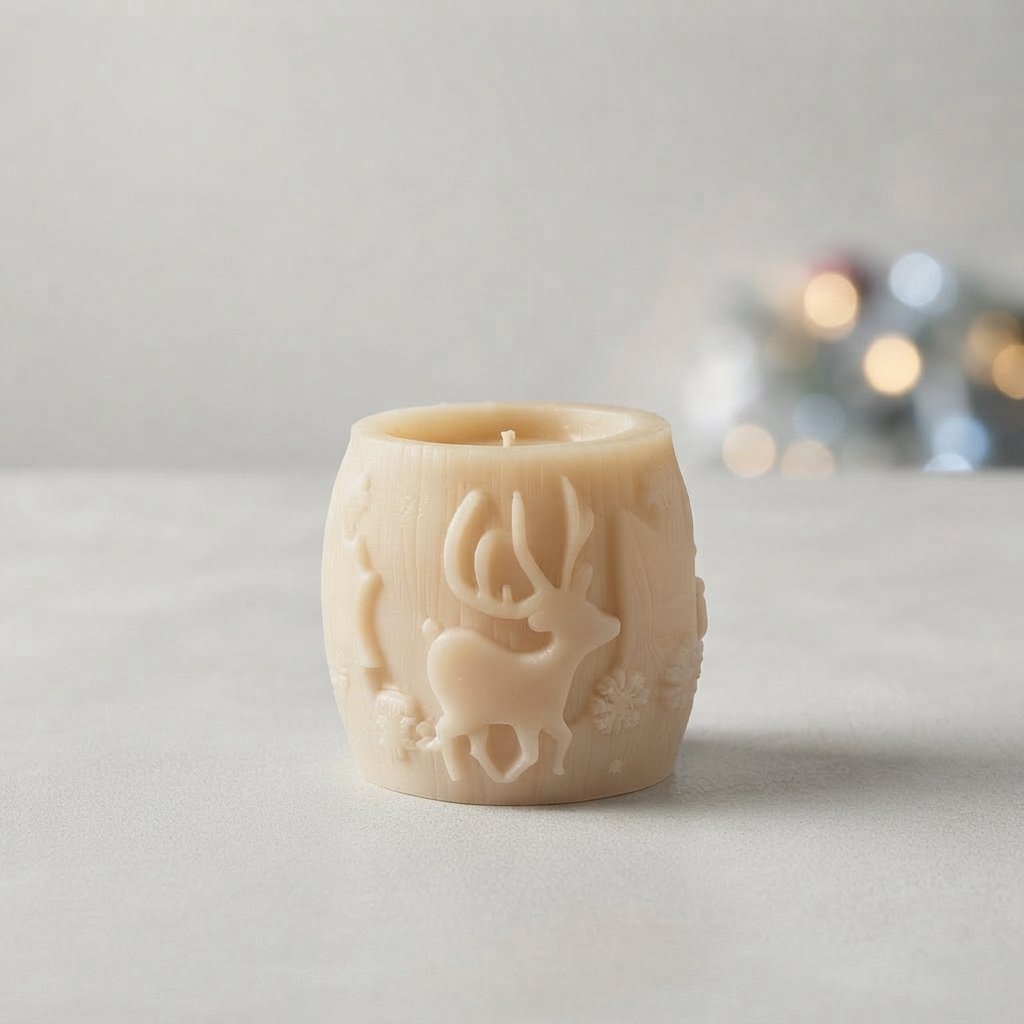 3D Festive Elk Silicone Candle Mould — C mould