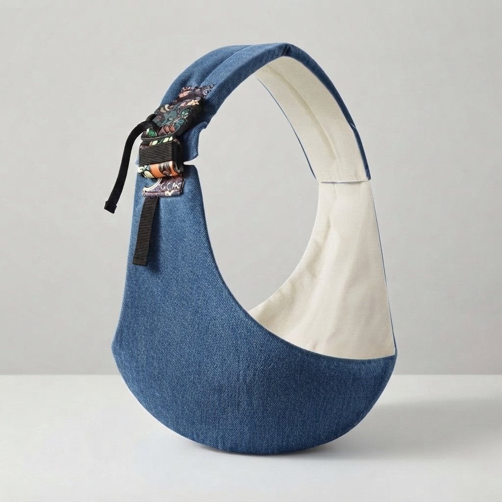 Adjustable Baby Sling Carrier — Denim Blue