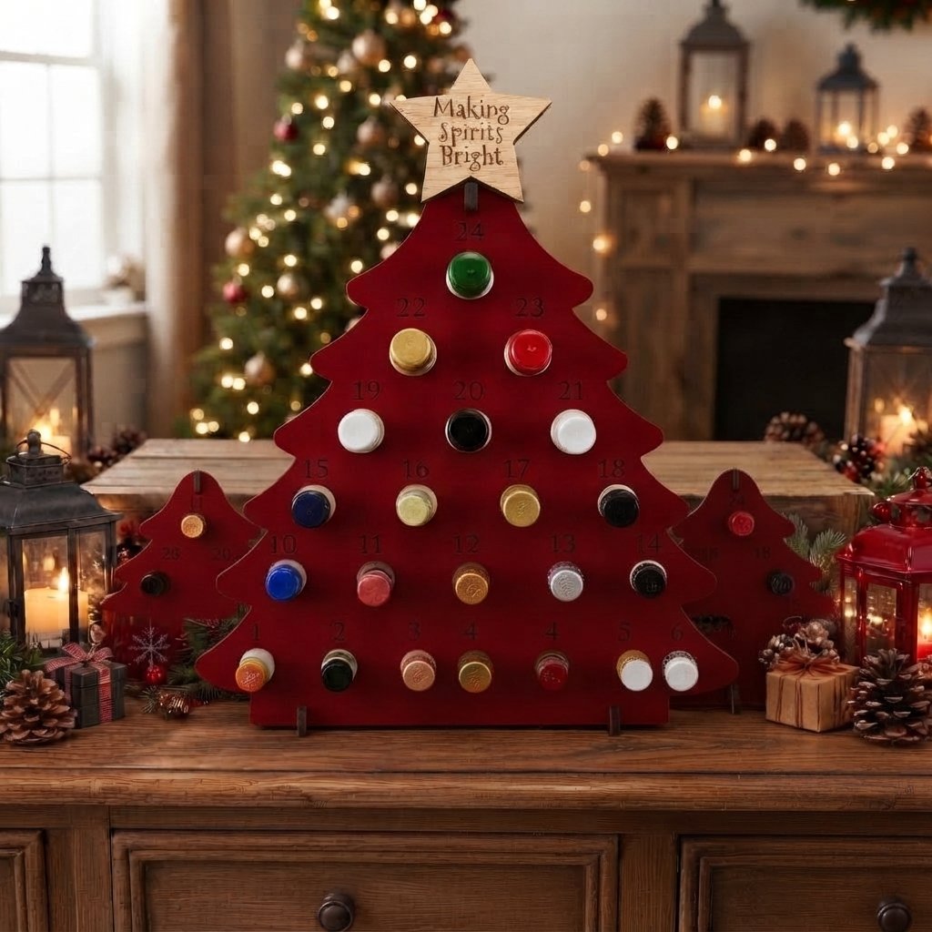 Christmas Tree Advent Calendar – 24 Slots — Red