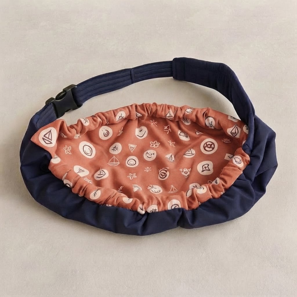 Ergonomic Baby Sling with Padded Straps — Red Tiles