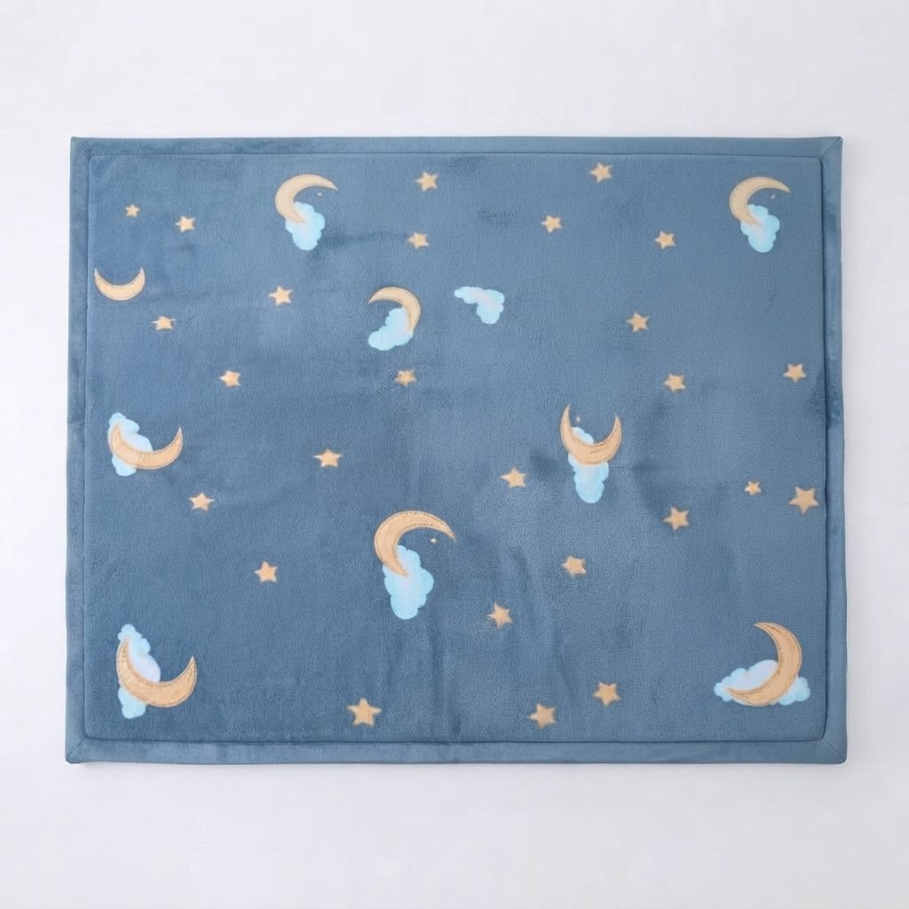 Foam Play Mat with Non-Slip Backing — Blue