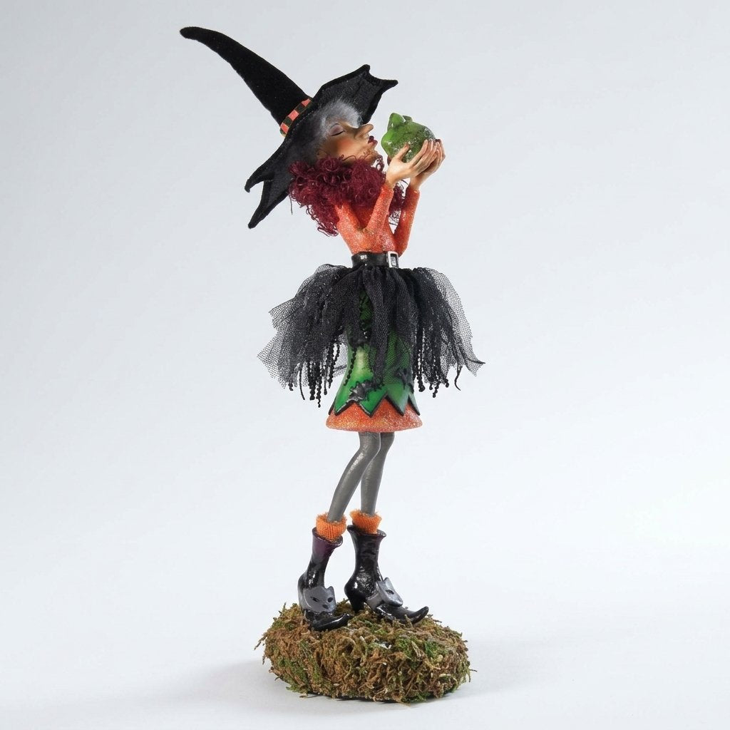 Halloween Witch Character Figurine – Handcrafted Multicolour Indoor Decoration, approx. 9.8 in tall — Belinda