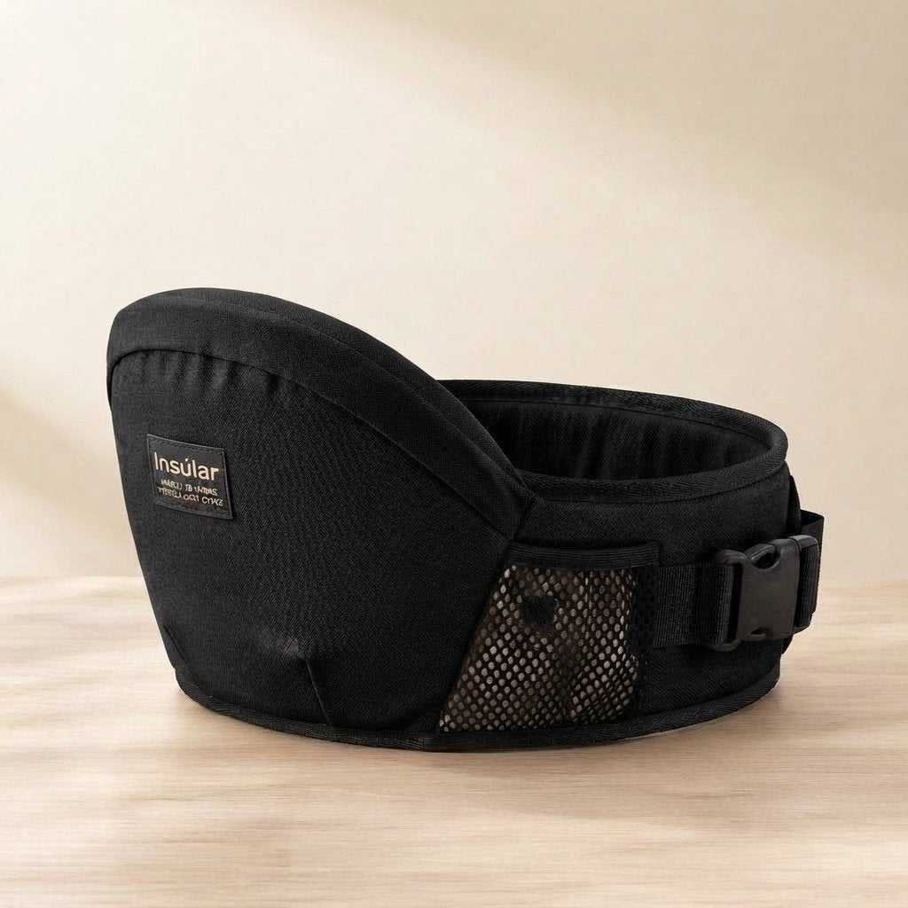 Hip Seat Baby Carrier with Quick-Release Clip — Black