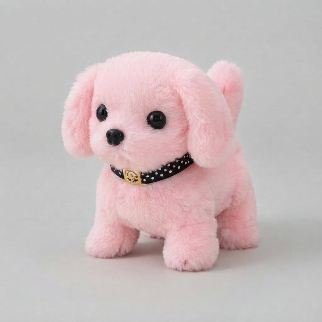 Interactive Plush Puppy with Movement — Pink