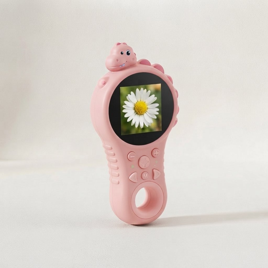 Kids Digital Microscope with Dino Design — Pink