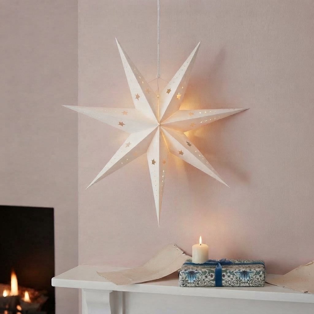 LED Paper Star Christmas Decoration — 75 cm