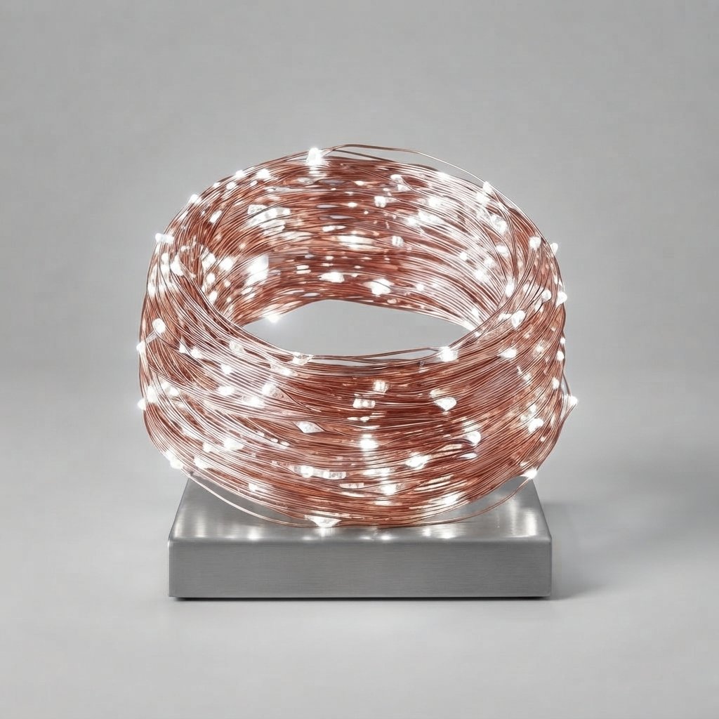Solar Fairy Lights with Copper Wire — White Light