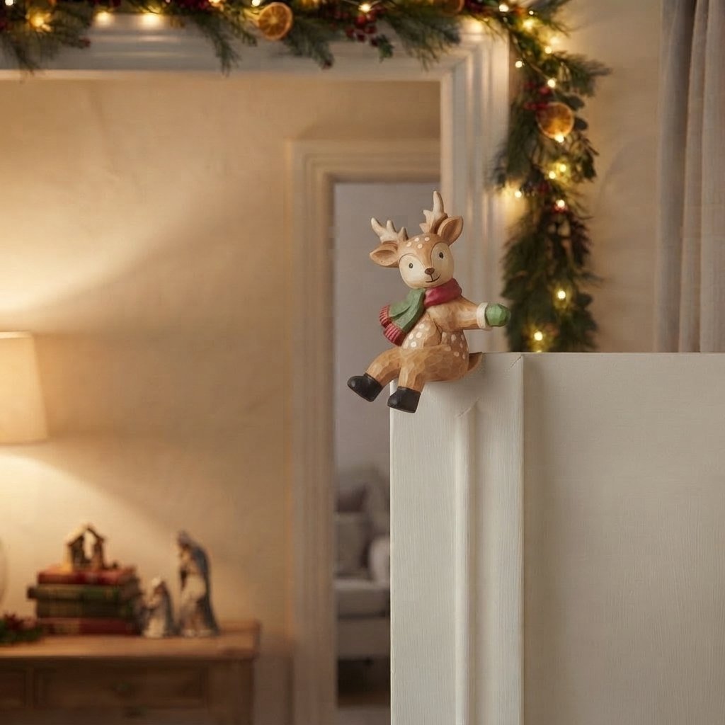 Wooden Christmas Door Frame Decoration — Santa Claus