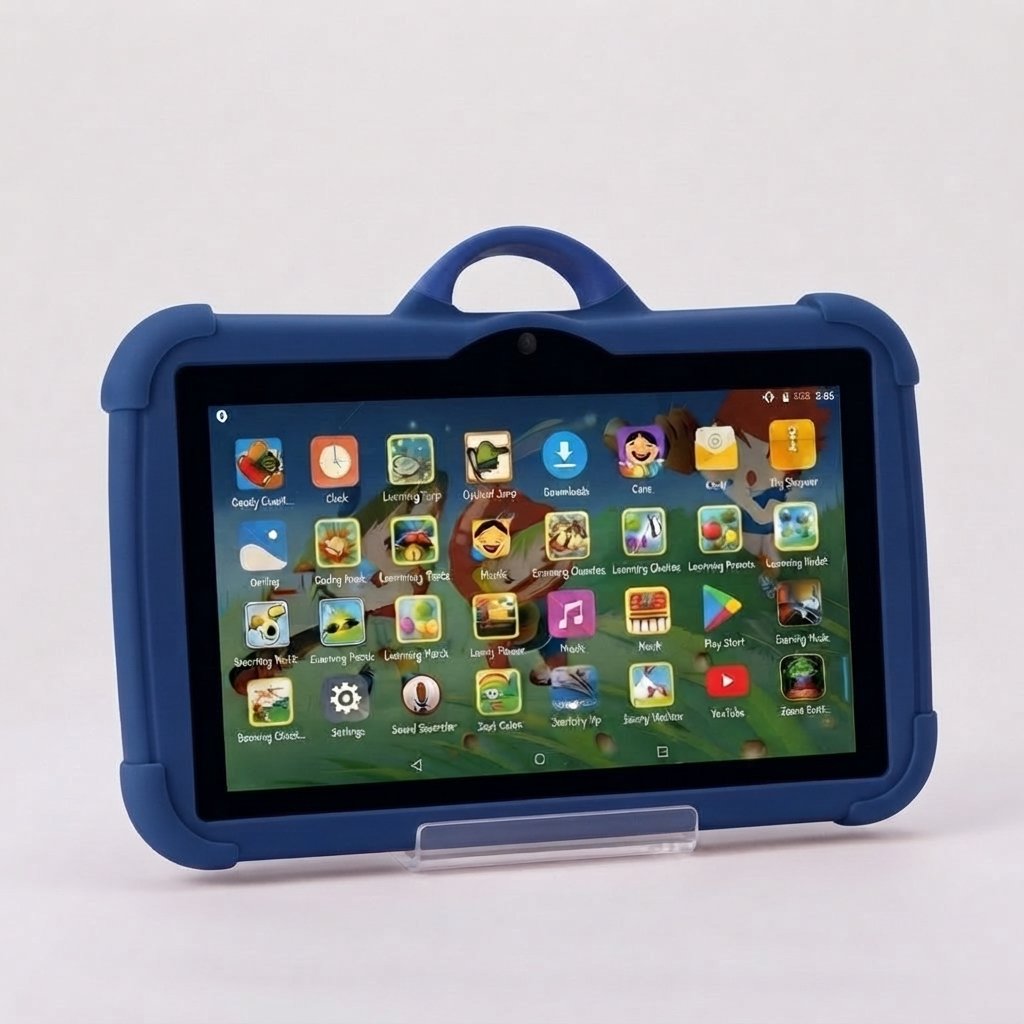 7-inch Kids Learning Tablet with Case — Blue