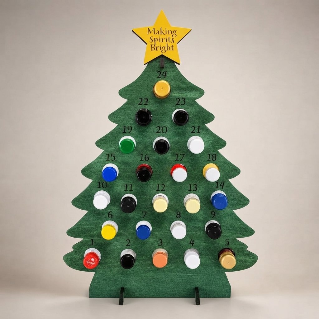 Christmas Tree Bottle Advent Calendar — Green