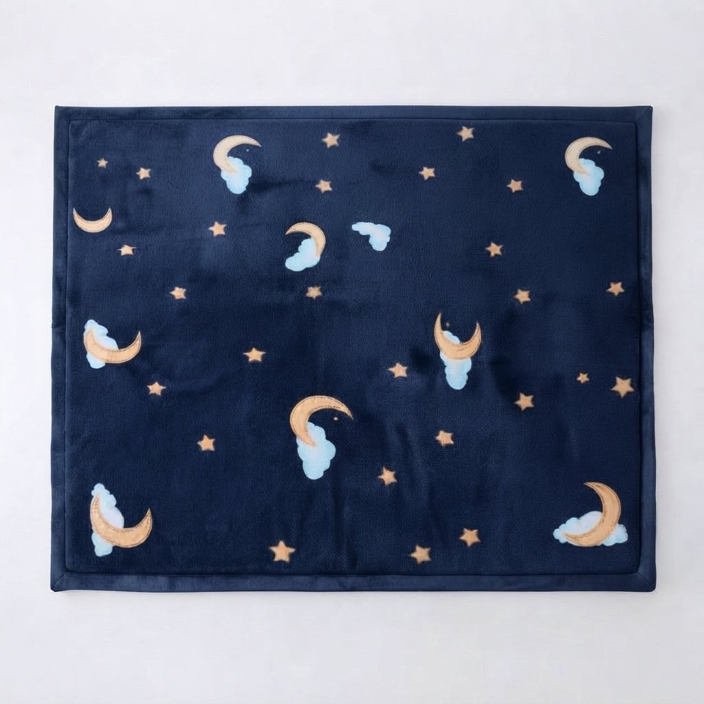 Foam Play Mat with Non-Slip Backing — Dark Blue