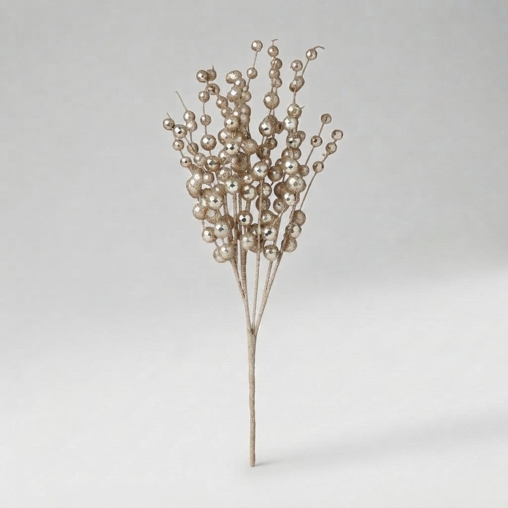 Glitter Berry Stems – Pack of 10 — Champagne