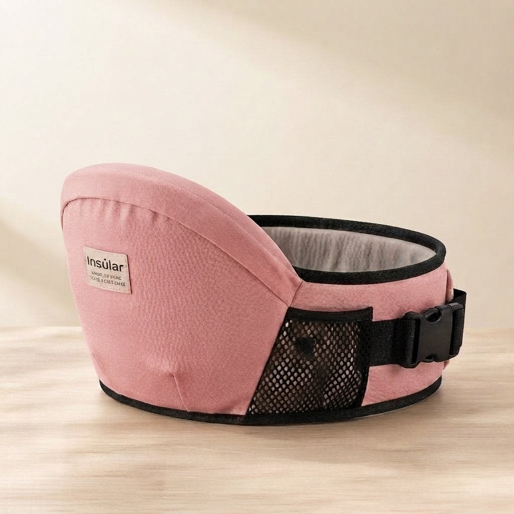 Hip Seat Baby Carrier with Quick-Release Clip — Pink