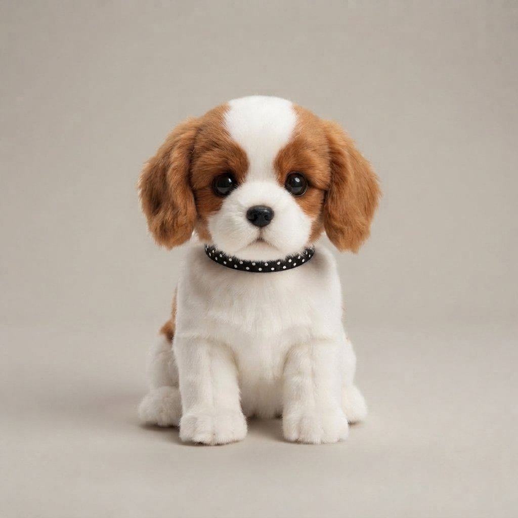 Interactive Plush Puppy Toy with Sound — Brown & White