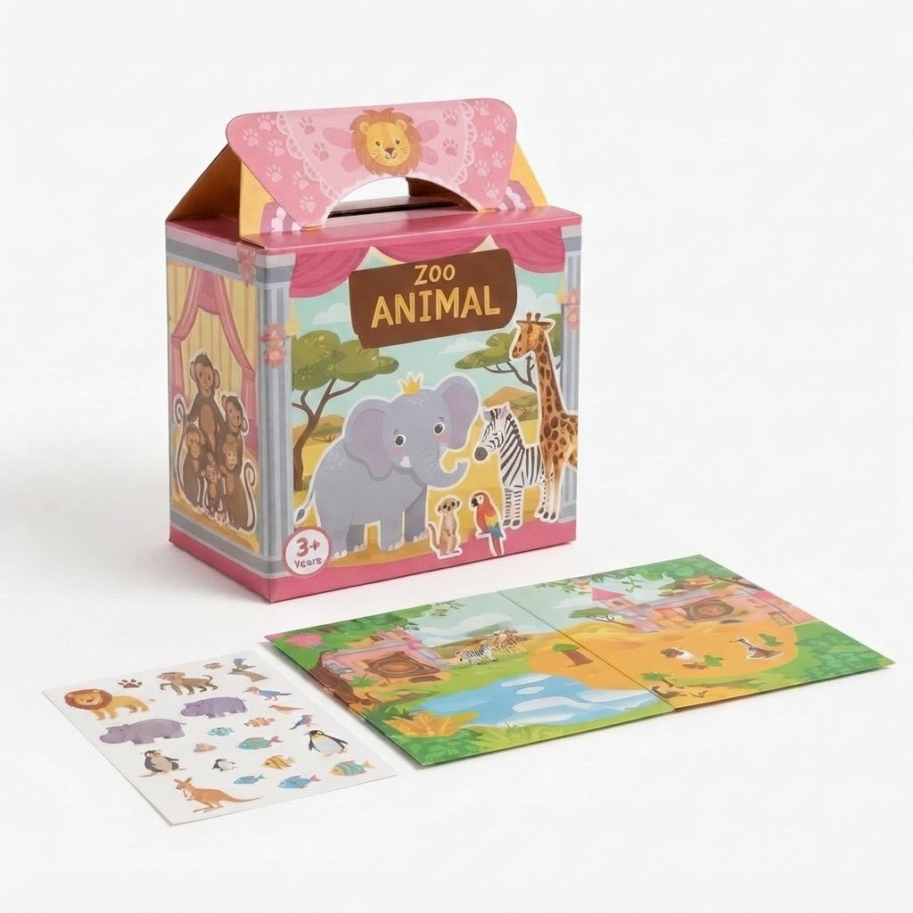 Reusable Sticker Book – 6 Themes — Animals