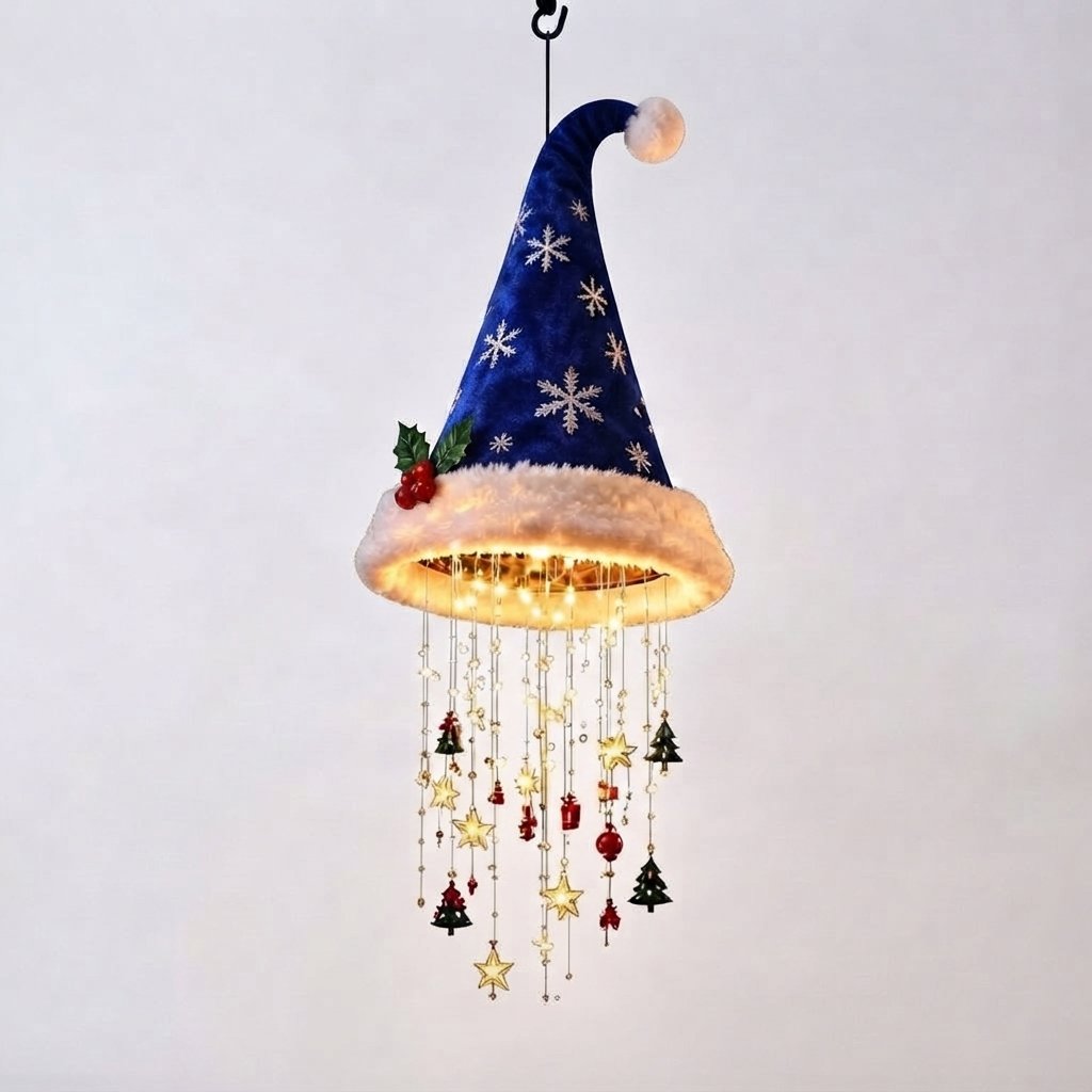 Santa Hat LED Tassel Chandelier — C
