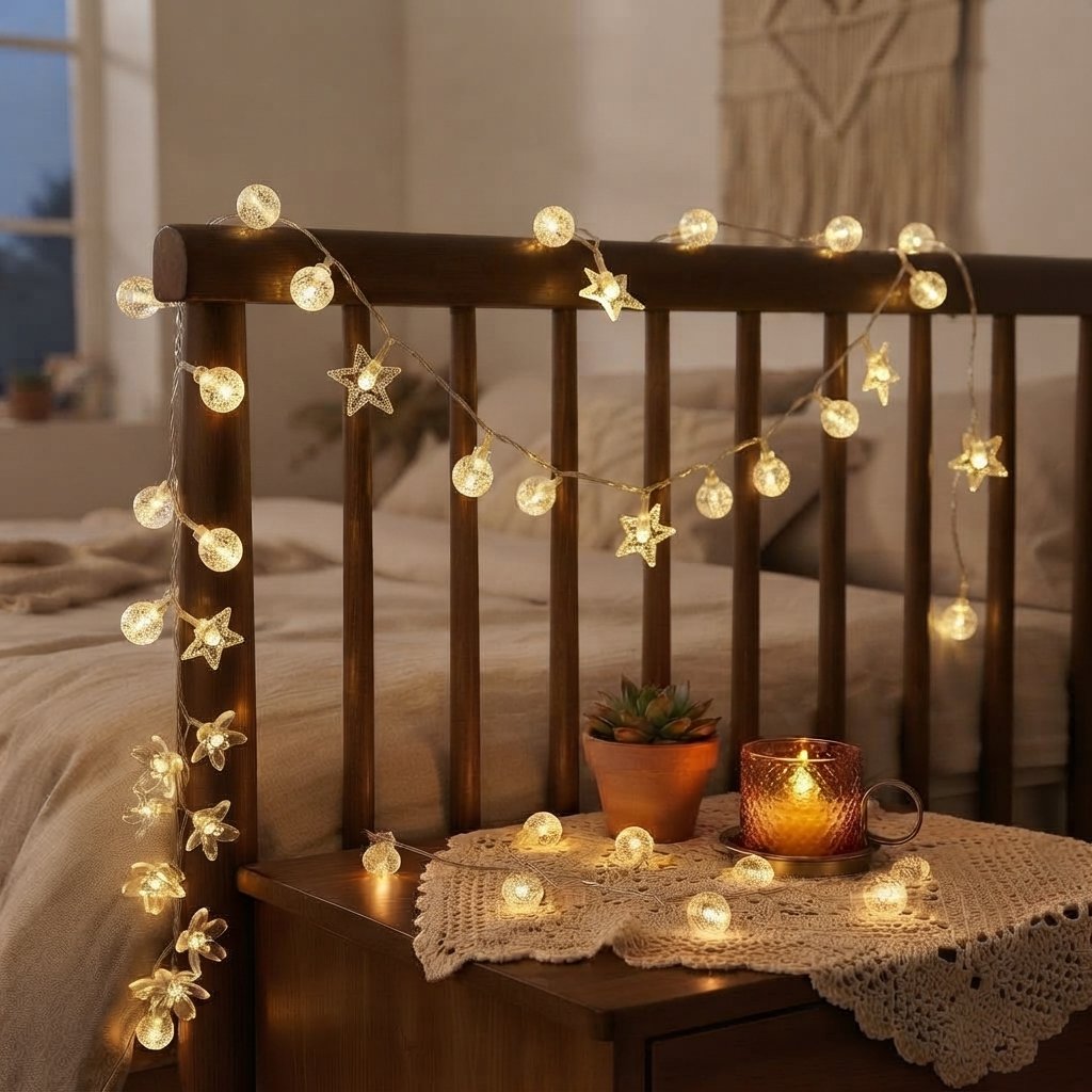 Star & Moon LED Fairy String Lights — Style 4