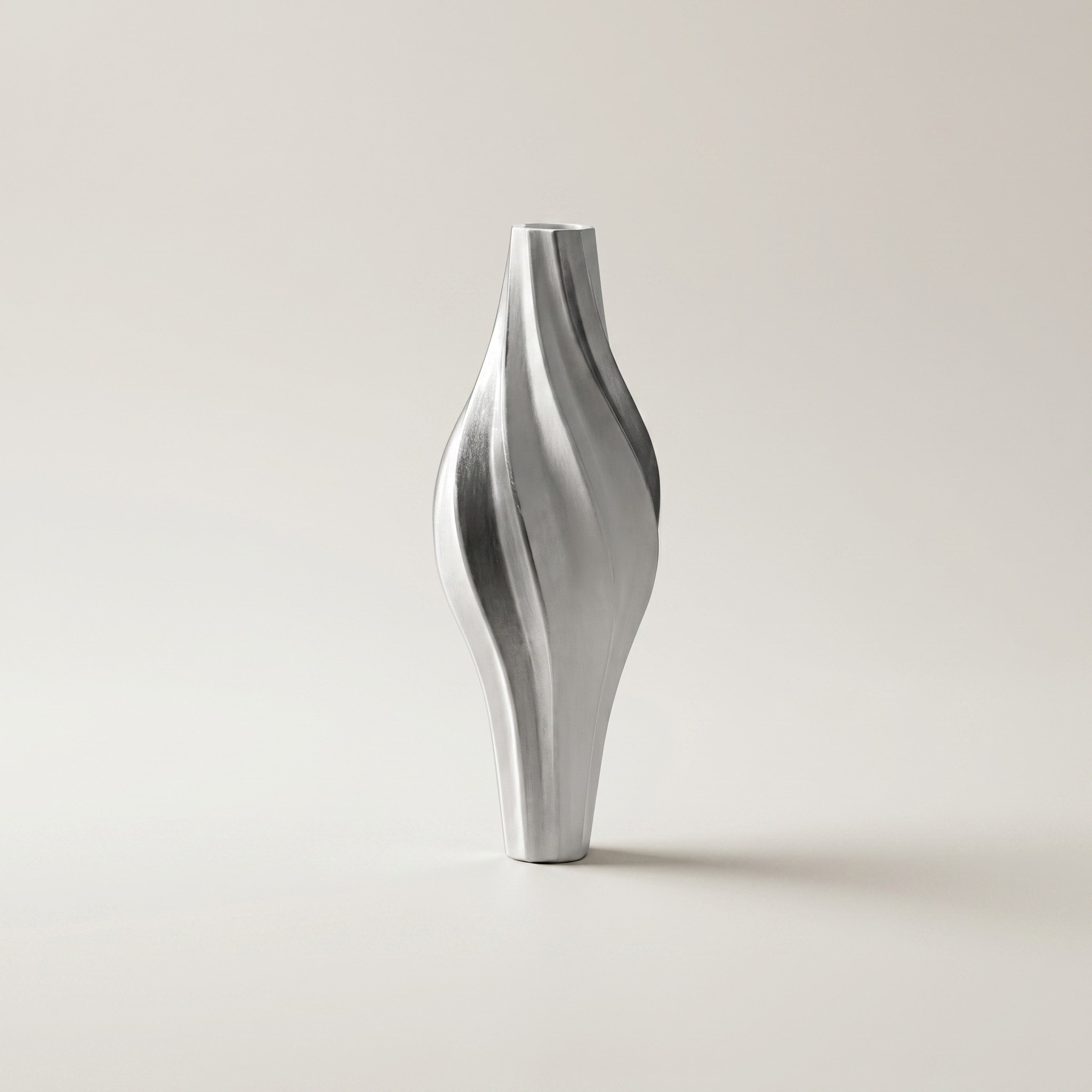 Modern Twisted Ceramic Vase for Living Room, Office & Home Décor