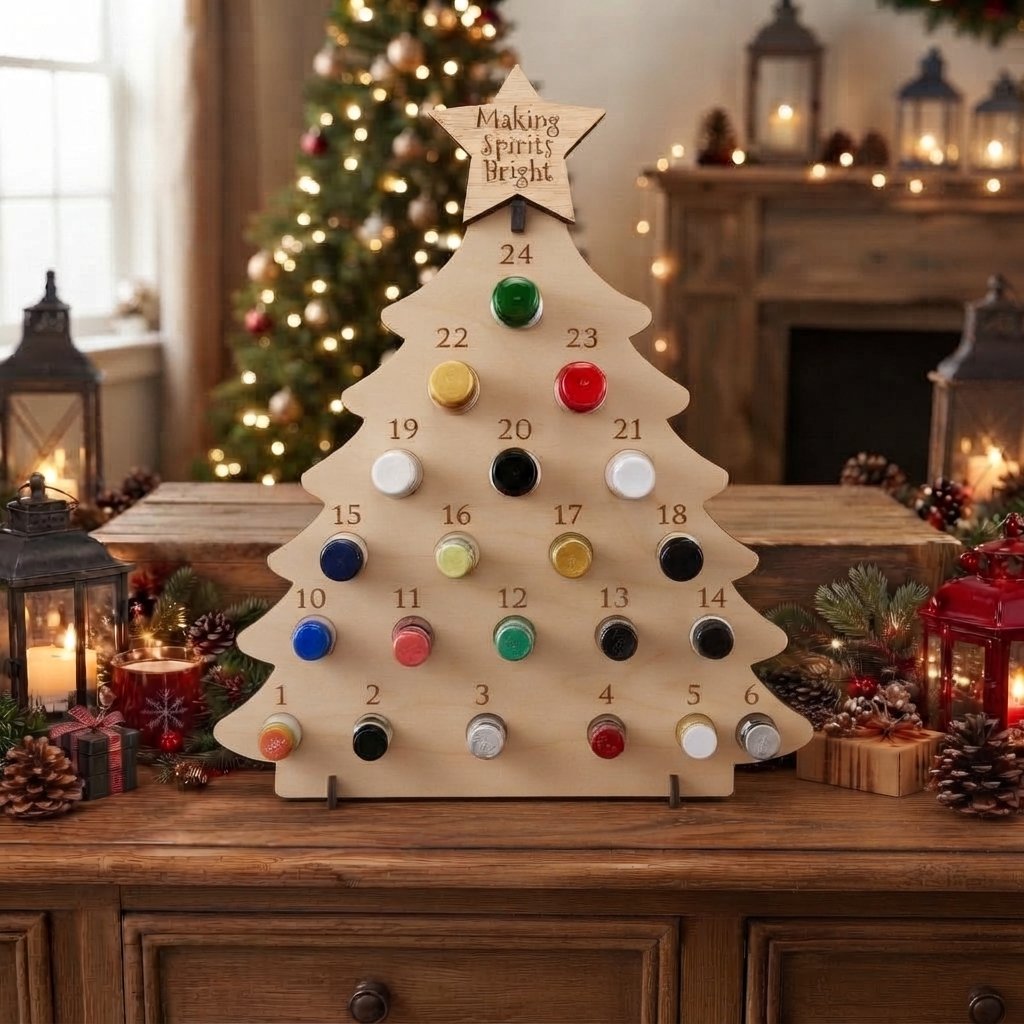 Christmas Tree Advent Calendar – 24 Slots — Beige