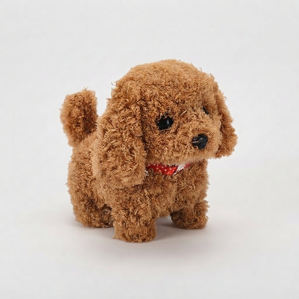 Interactive Plush Puppy Toy – Walks & Barks — Brown
