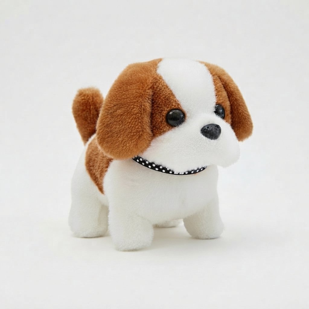 Interactive Plush Robot Puppy — Brown