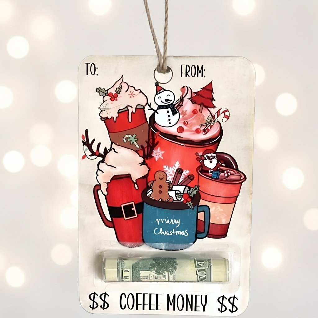 Wooden Christmas Money Gift Card Holder — Ice Cream