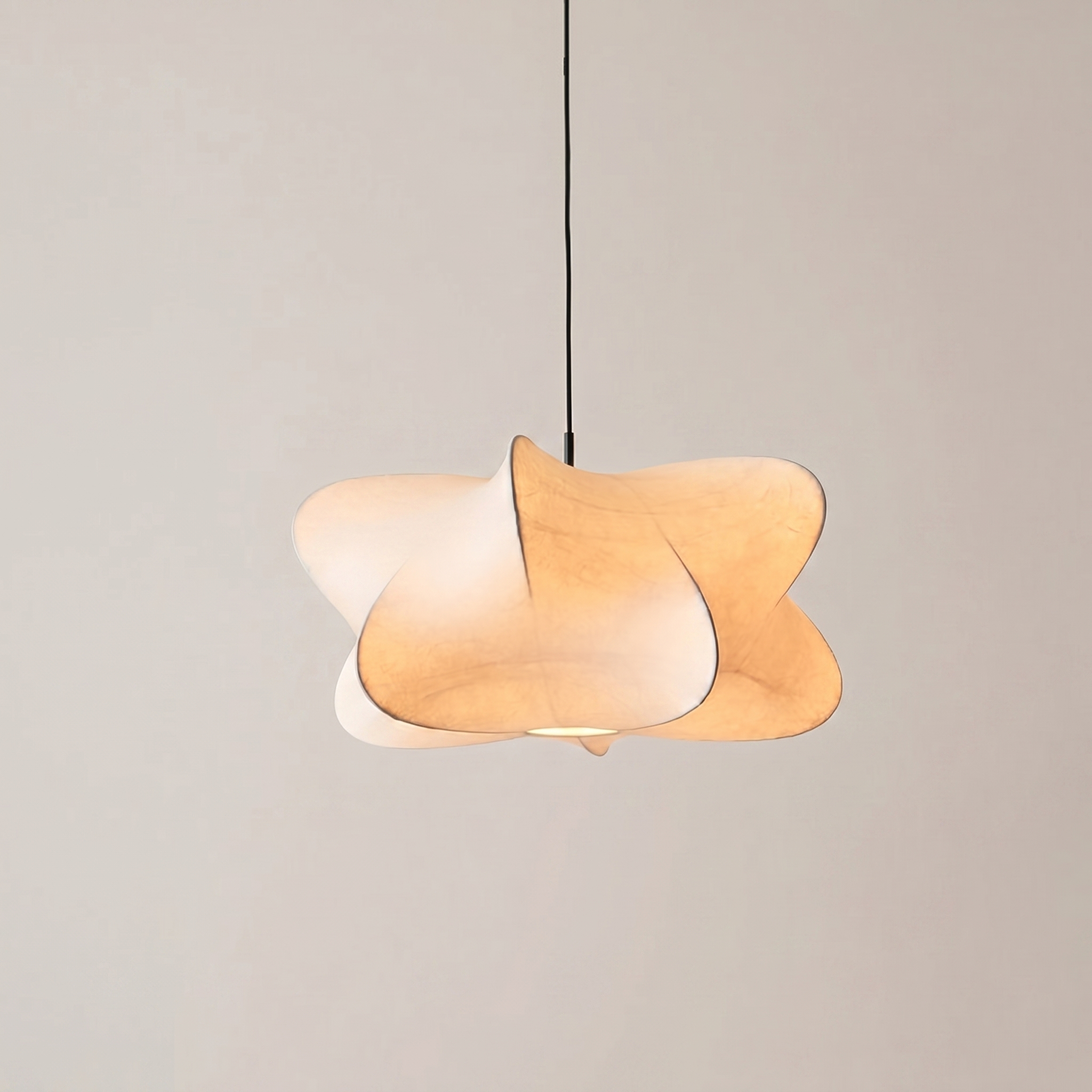 Japanese Silk Pendant Light