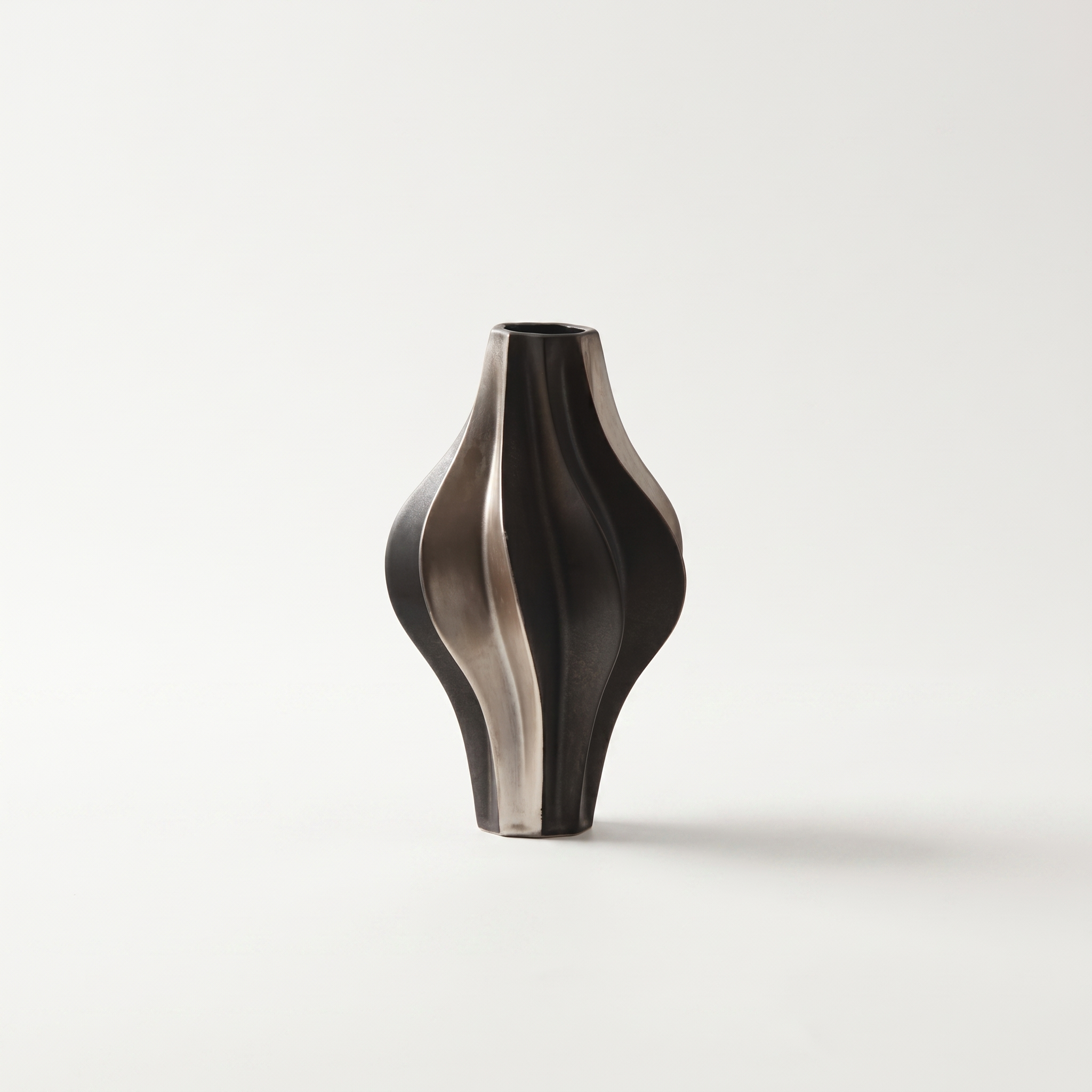 Modern Twisted Ceramic Vase for Living Room, Office & Home Décor