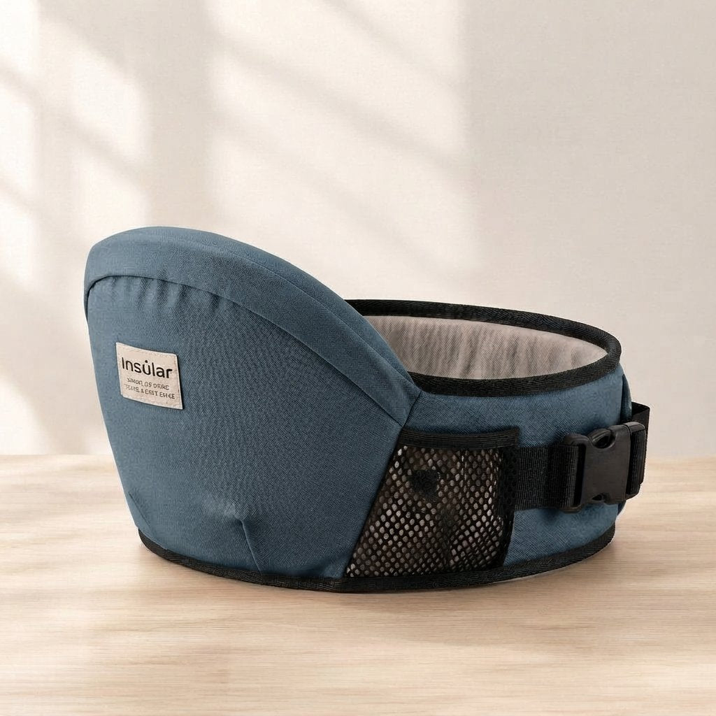 Hip Seat Baby Carrier with Quick-Release Clip — Blue