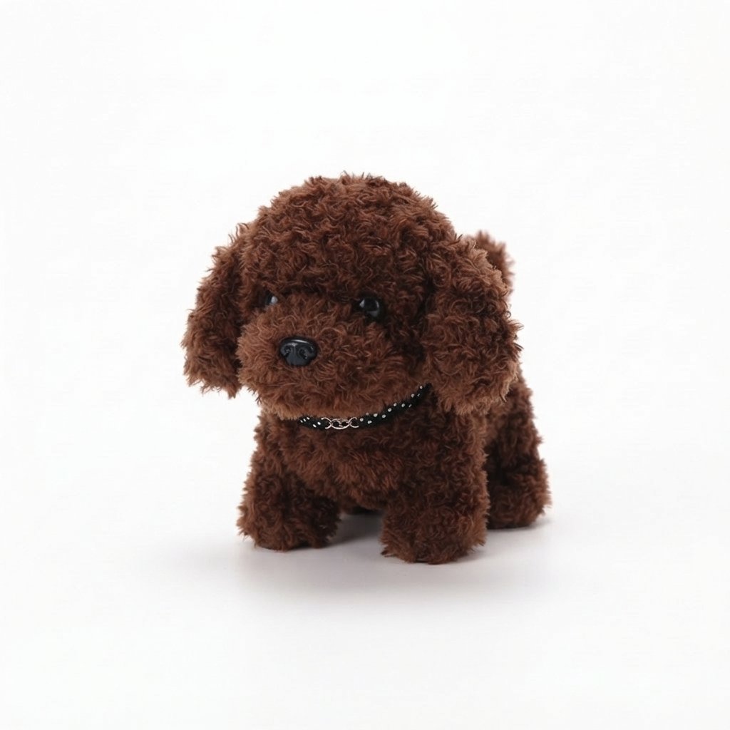 Interactive Plush Puppy Toy – Walks & Barks — Dark Brown