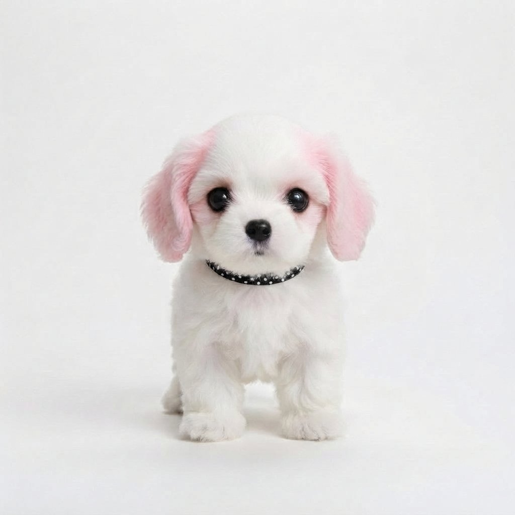 Interactive Plush Puppy Toy with Sound — Pink & White