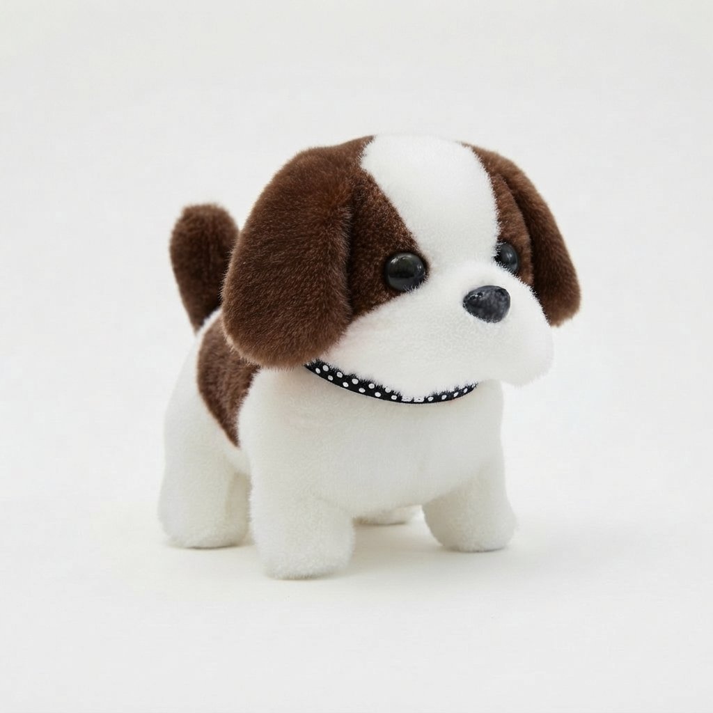 Interactive Plush Robot Puppy — Dark Brown