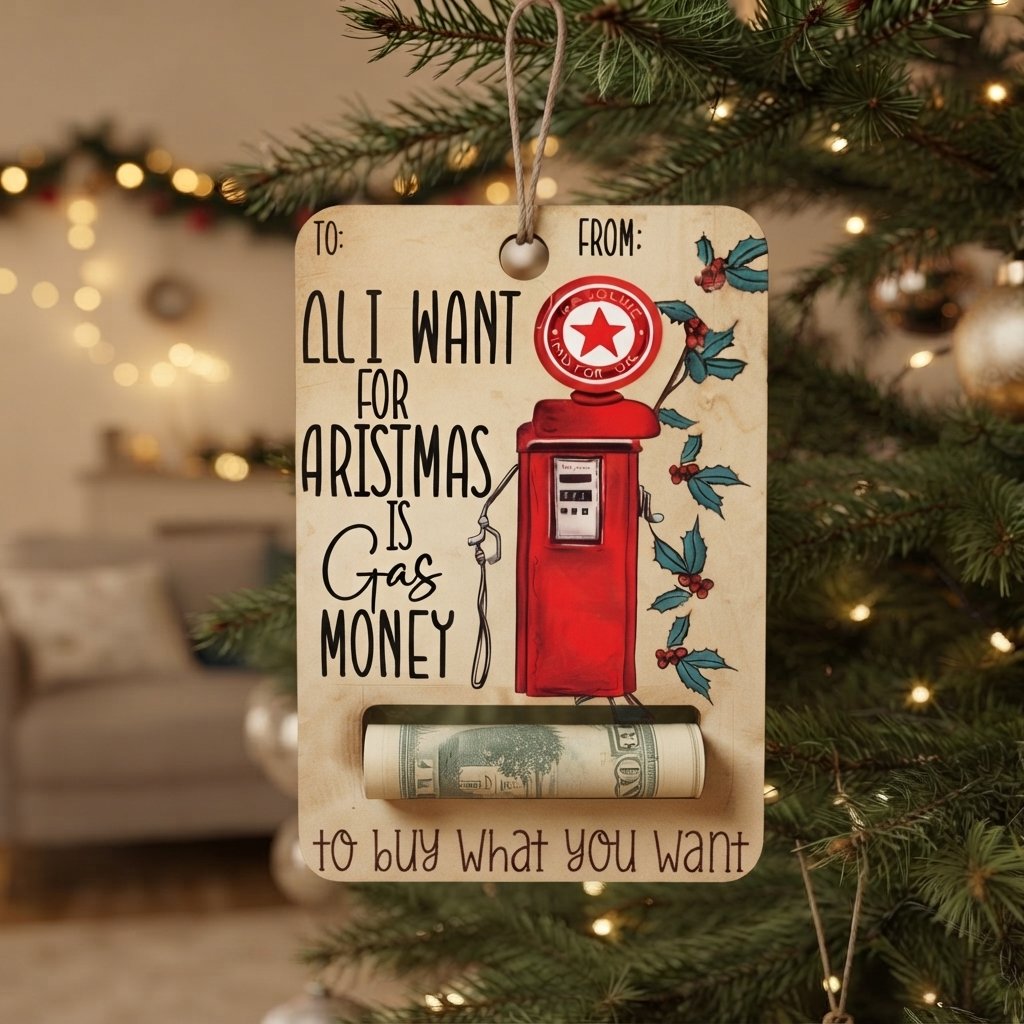 Wooden Christmas Money Gift Card Holder — Letterbox