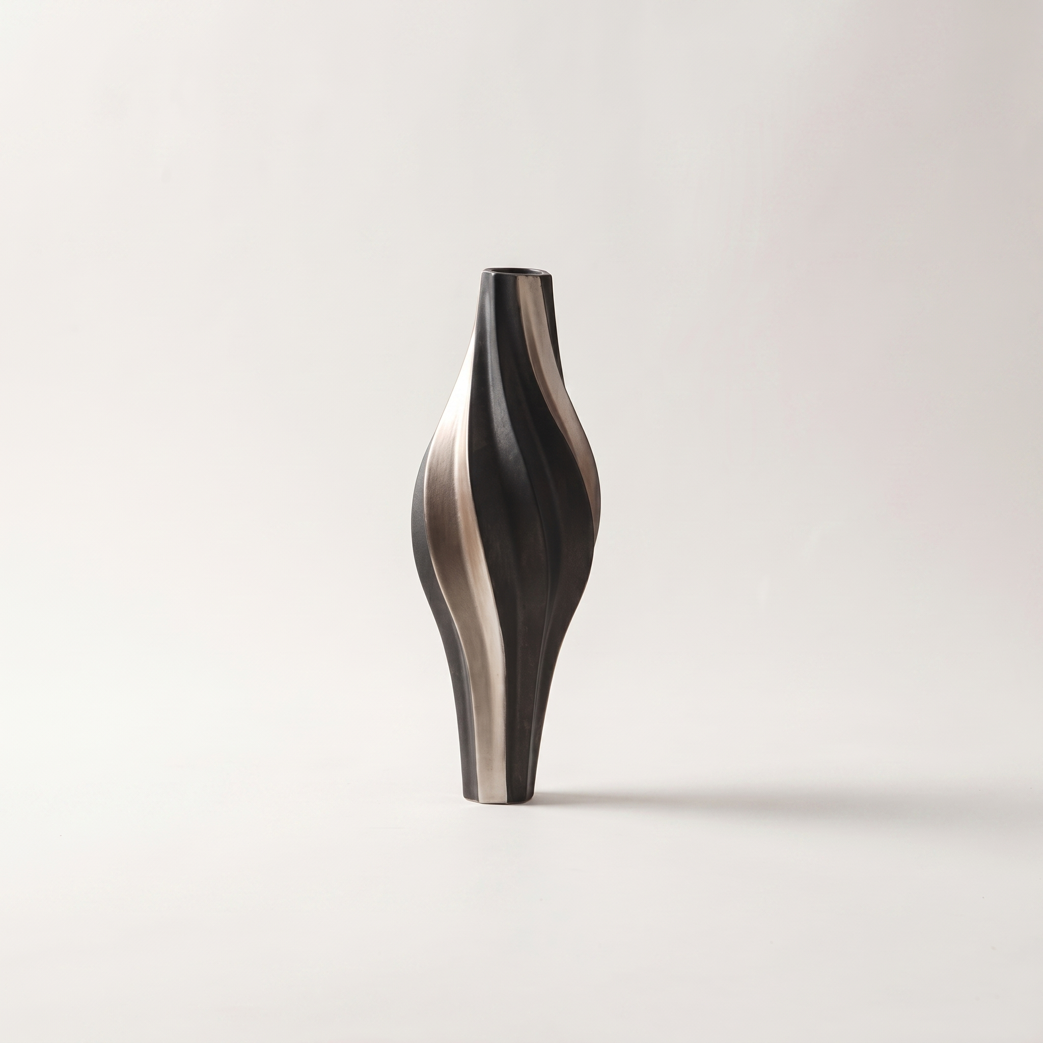 Modern Twisted Ceramic Vase for Living Room, Office & Home Décor