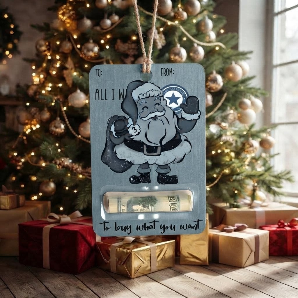 Christmas Wooden Money Gift Tag — Mailbox