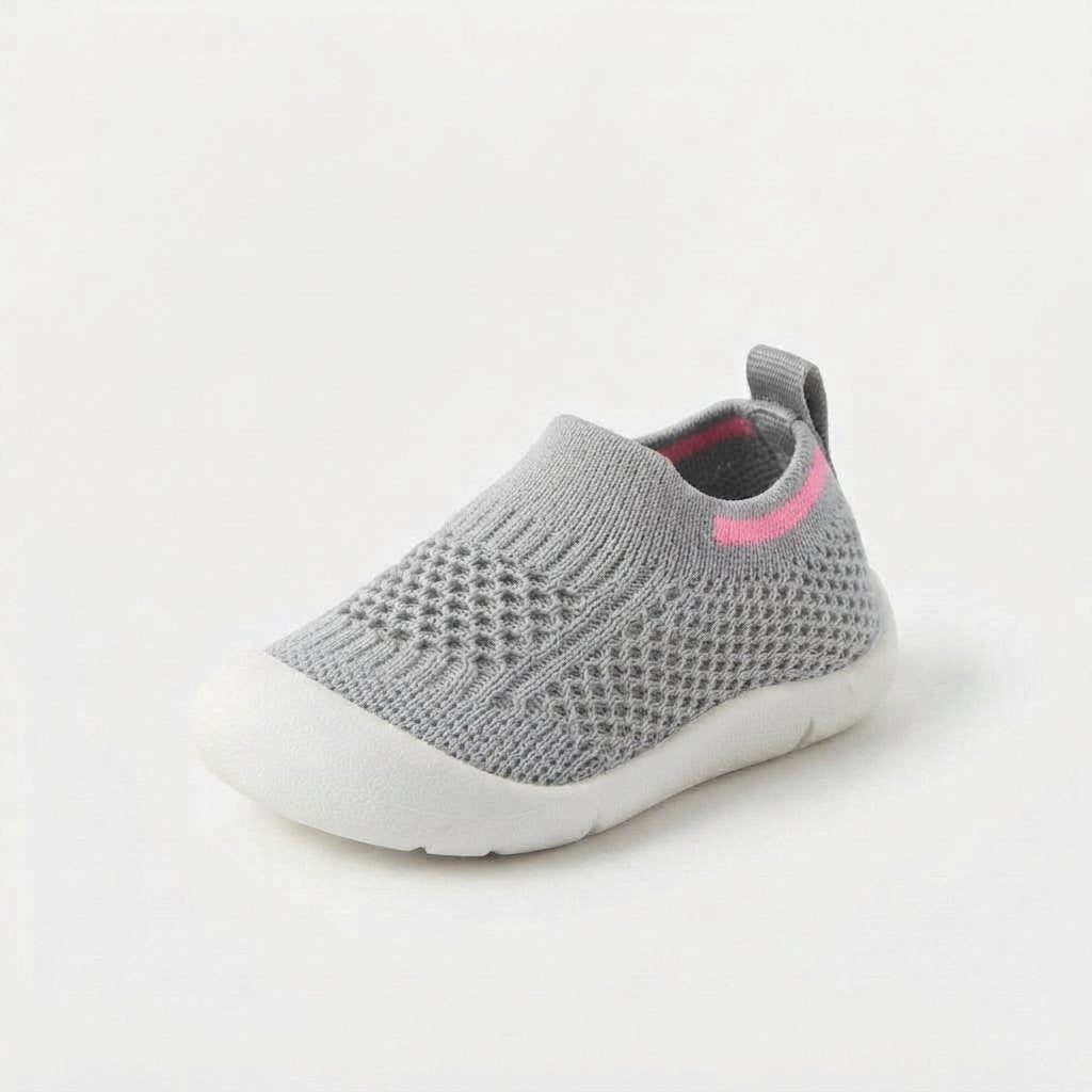 Toddler Knit Slip-On Trainers — Pink Striped
