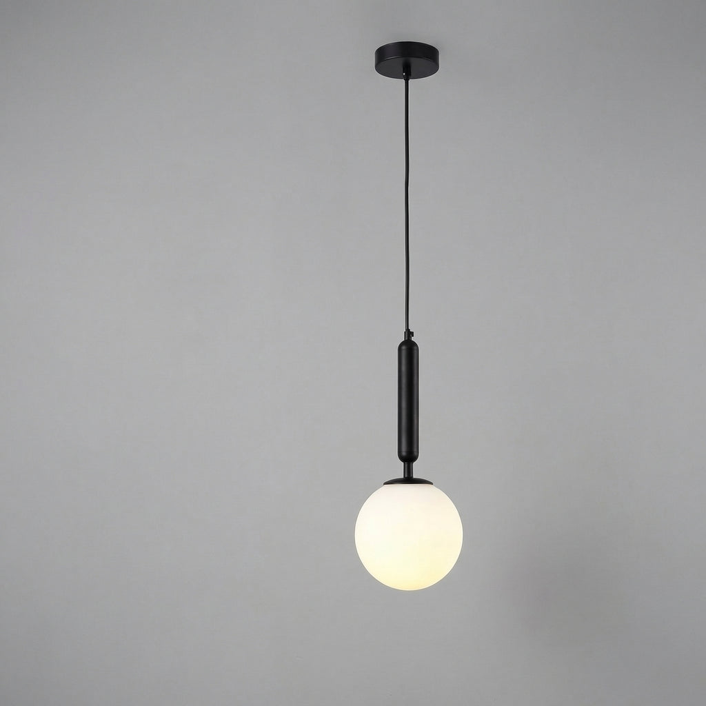Nordic Black Glass Globe Pendant Light