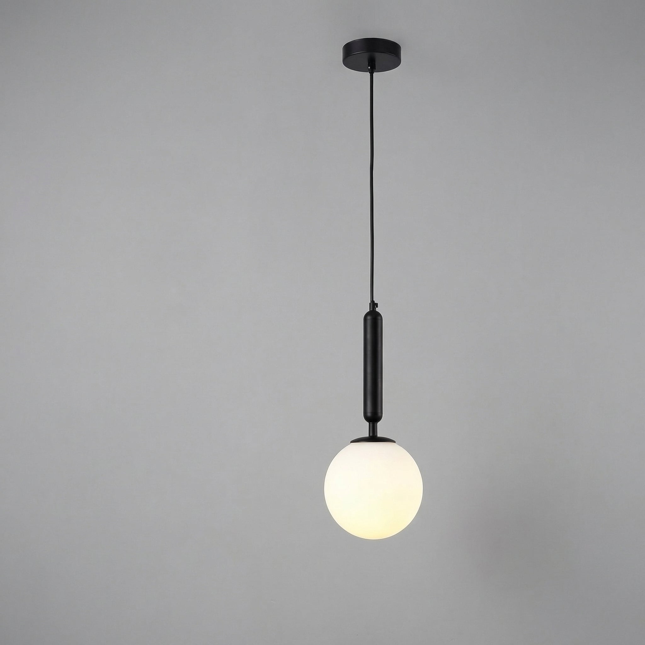 Nordic Black Glass Globe Pendant Light
