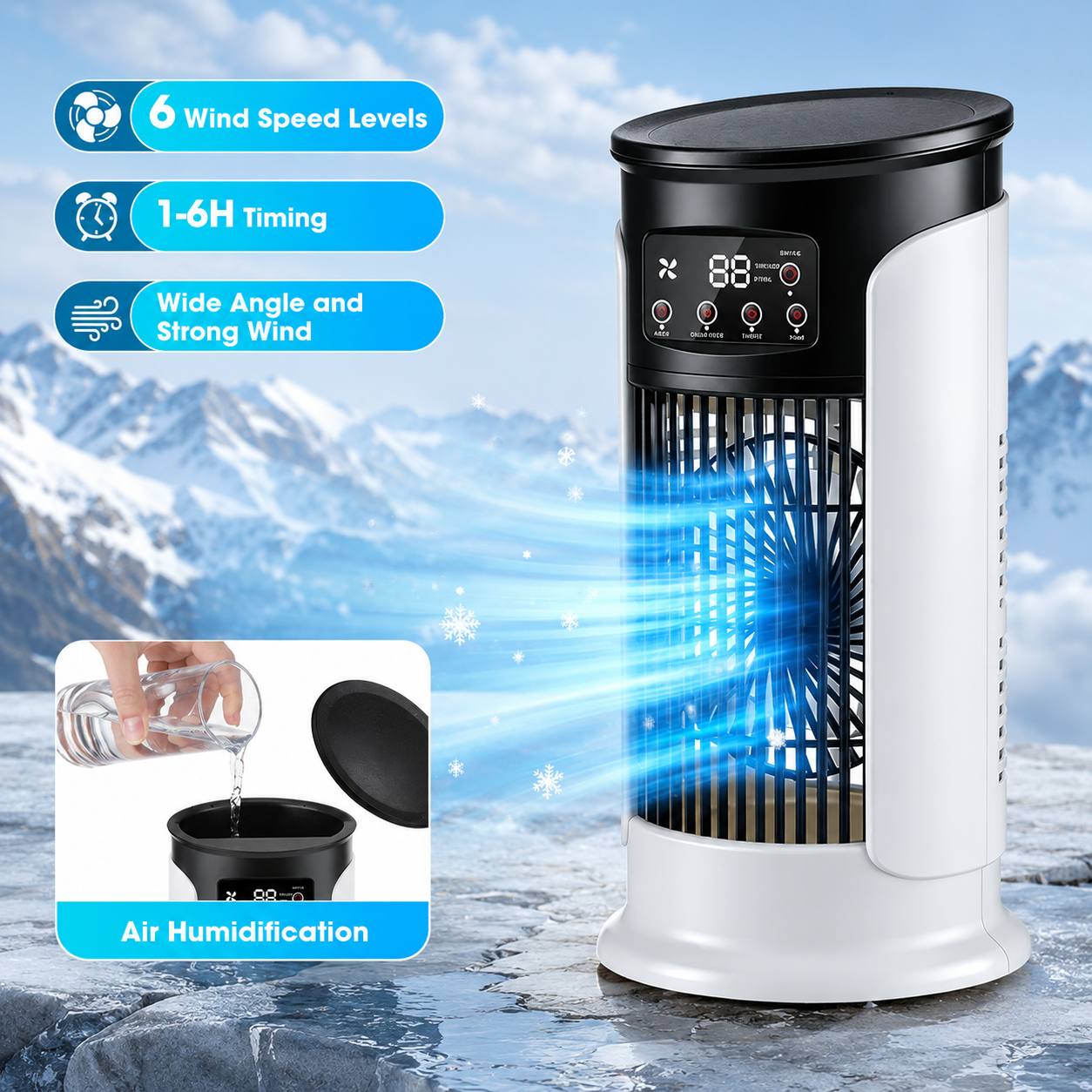 Aeroflex™ -  Compact Portable Air Cooler -  Air Conditioner