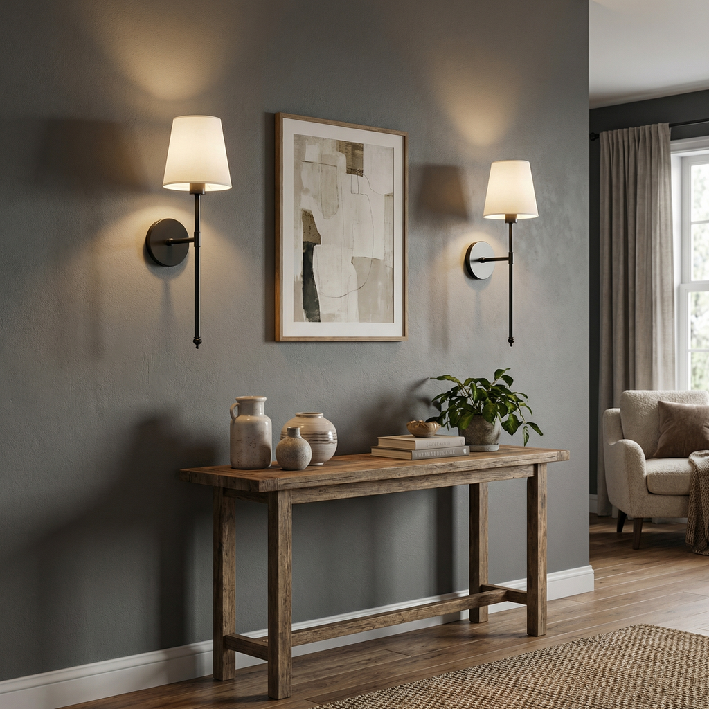 American Style Fabric Wall Lamp