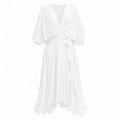 Women's Batwing Sleeve Wrap Maxi Dress