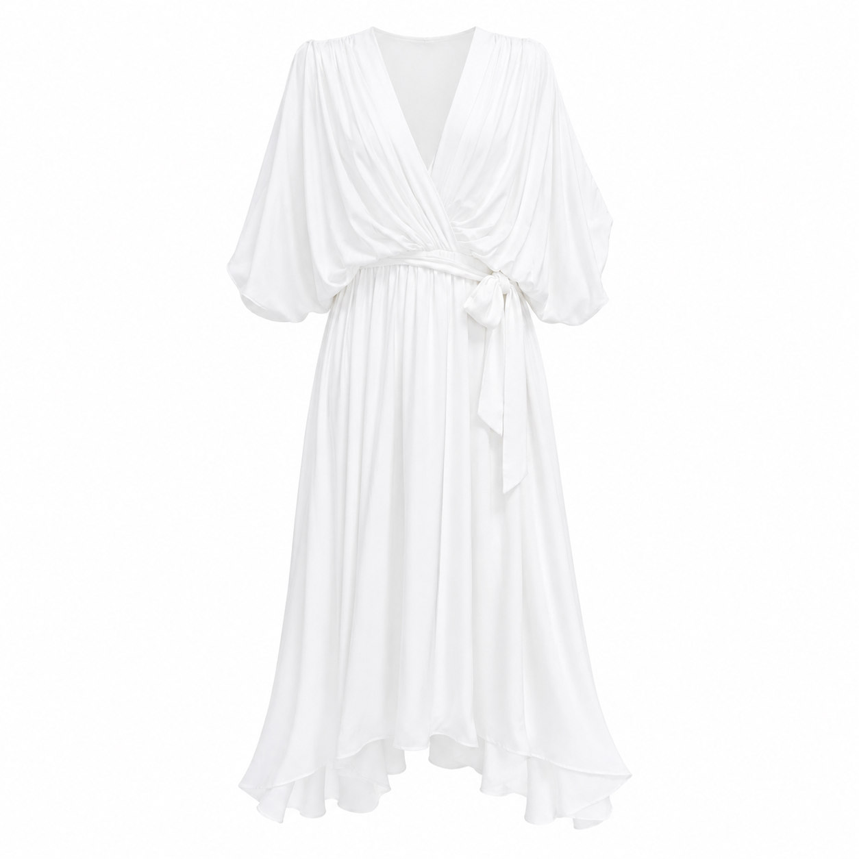 Women's Batwing Sleeve Wrap Maxi Dress