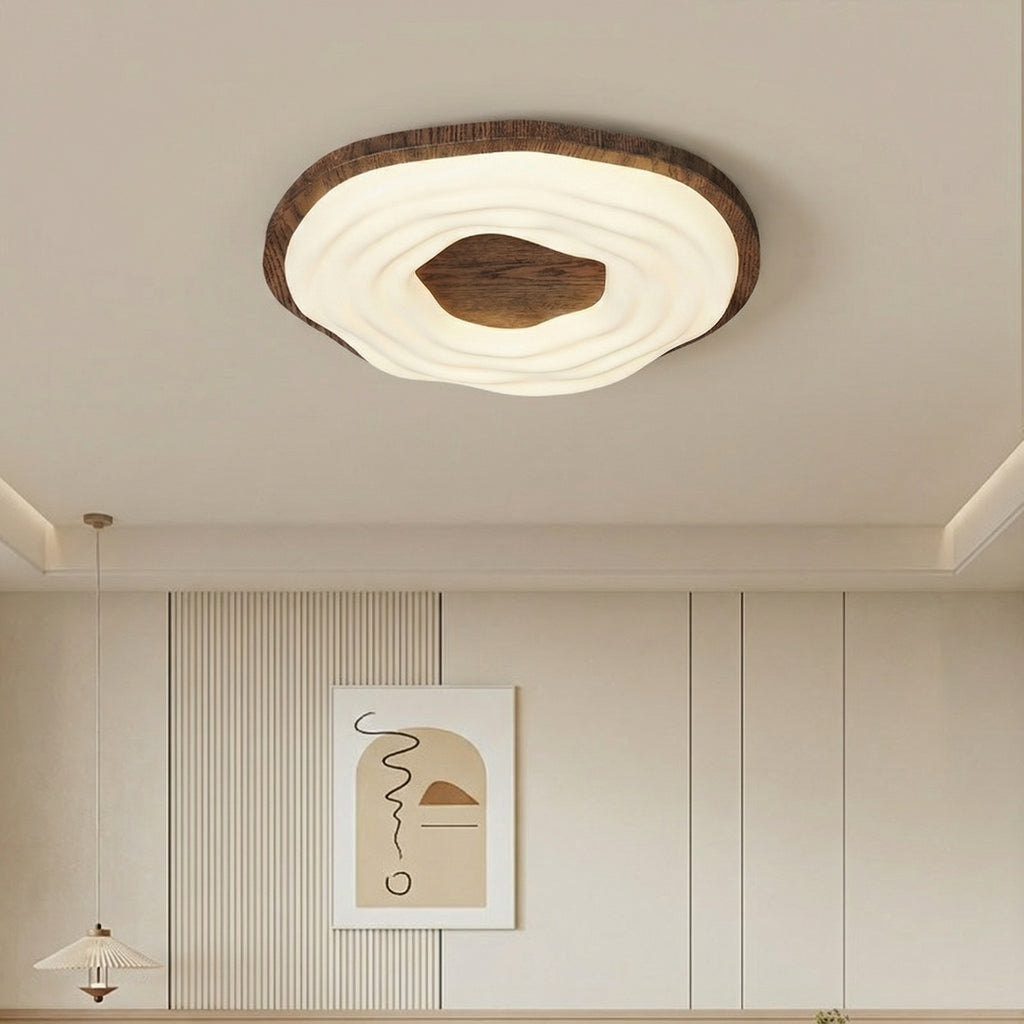 Modern Wood Grain LED Ceiling Light