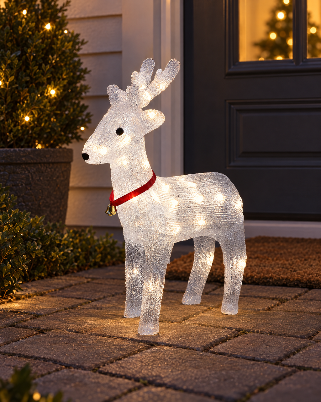 Acrylic LED Reindeer Decoration 40 cm for Indoor and Outdoor Displays
