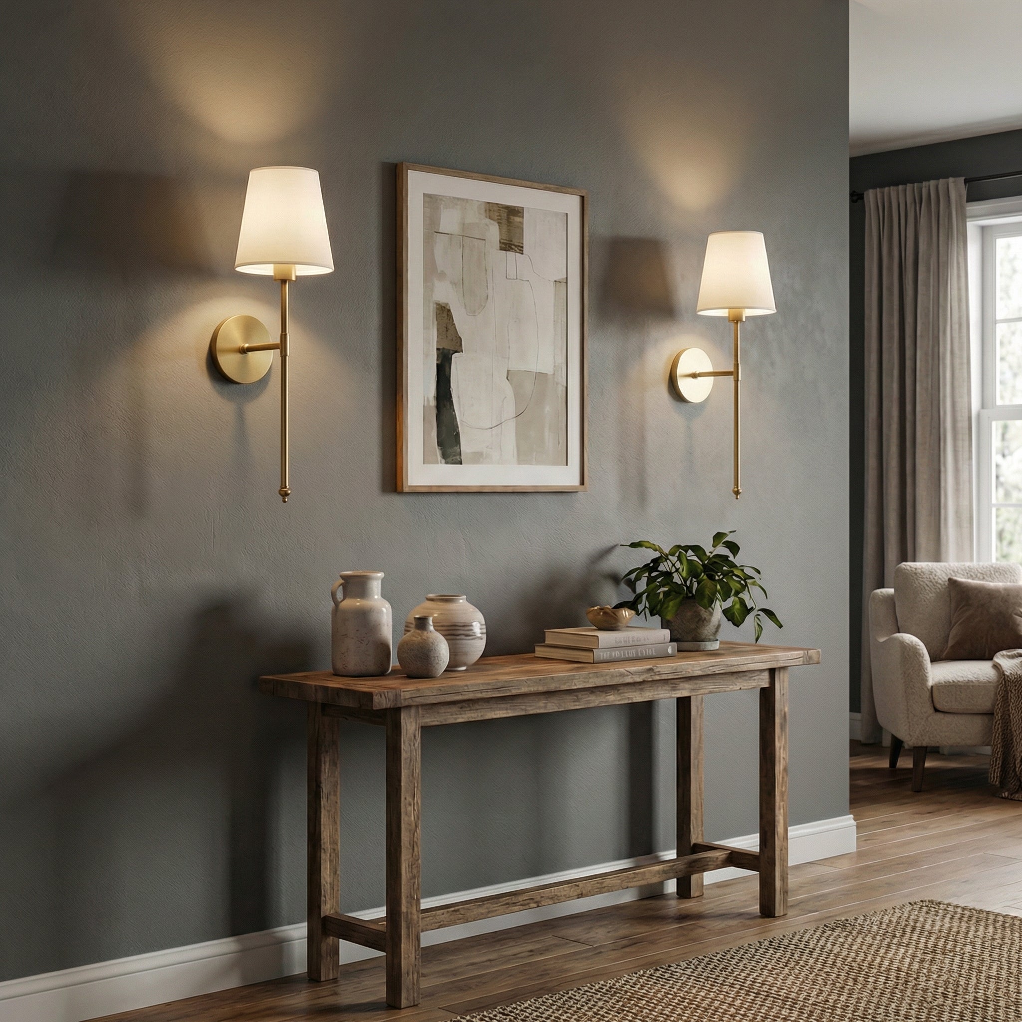 American Style Fabric Wall Lamp