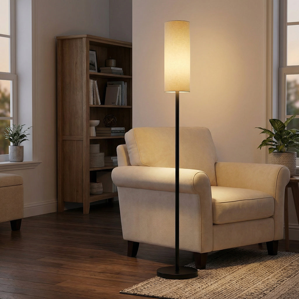 Modern Fabric Shade Floor Lamp