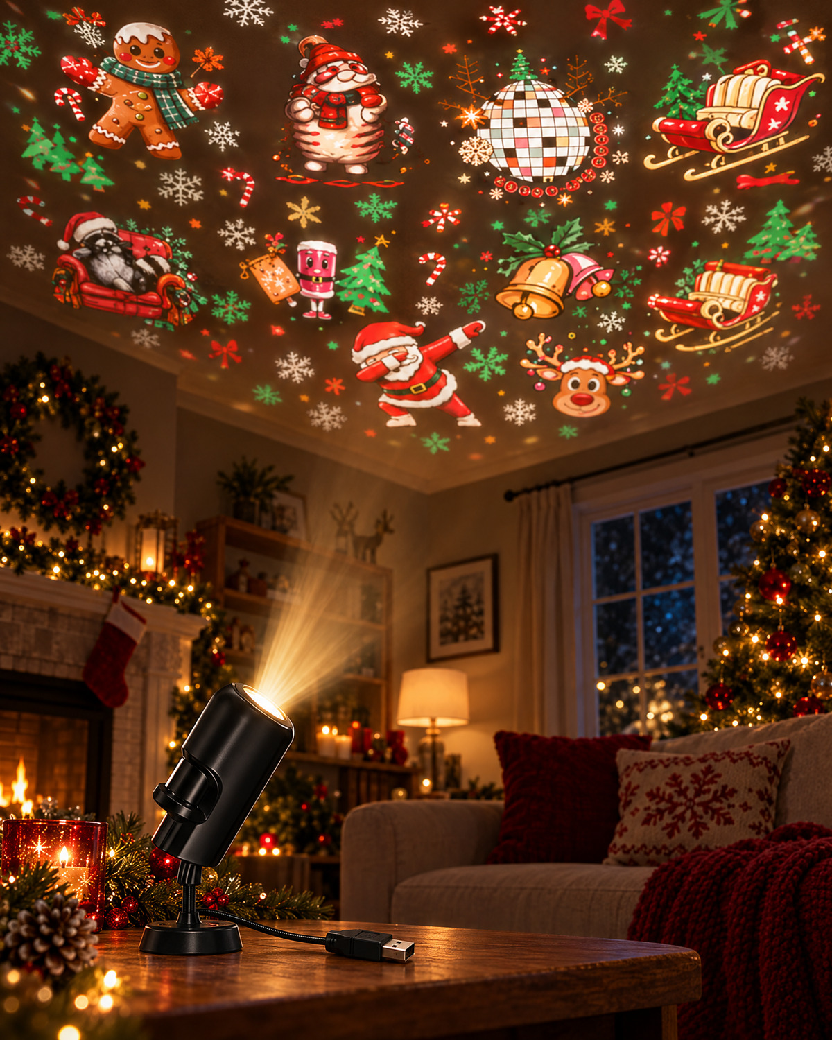 Christmas Light Projector with 10 Scenes for Indoor and Outdoor Use