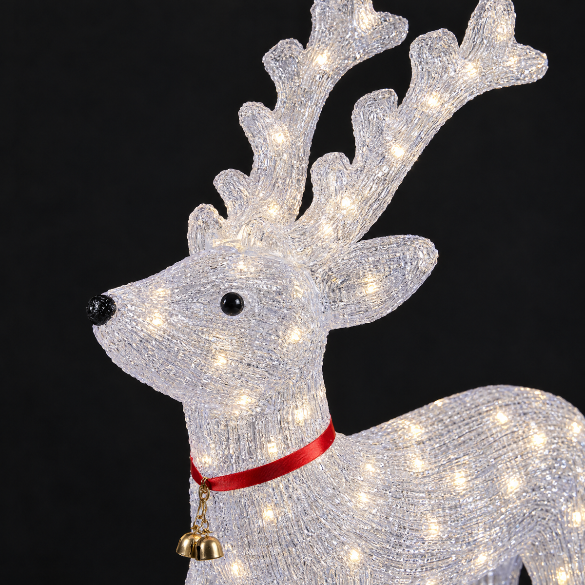 Acrylic Reindeer with Warm White LED Lights 64 cm