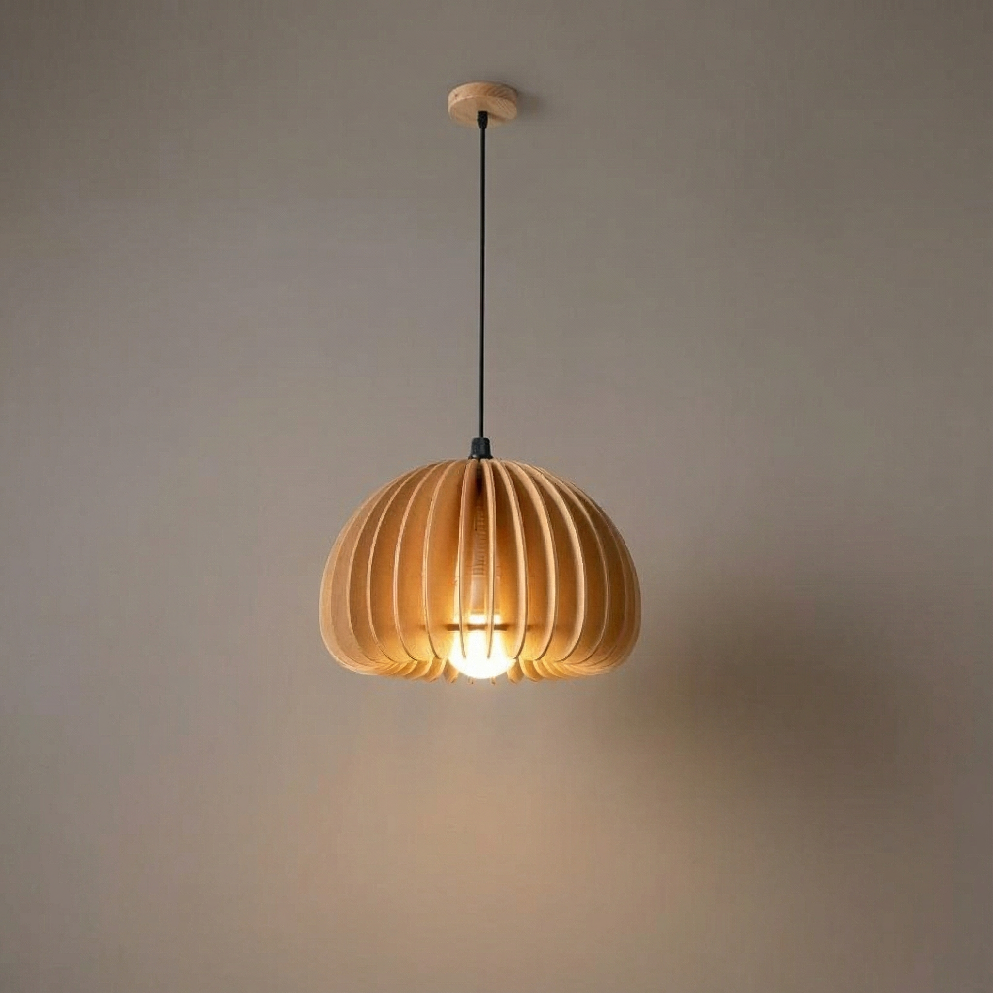 Akira Retro Wooden Pendant Light
