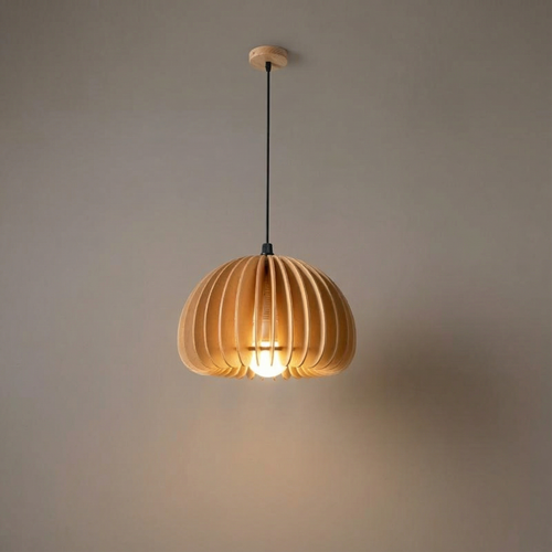 Akira Retro Wooden Pendant Light
